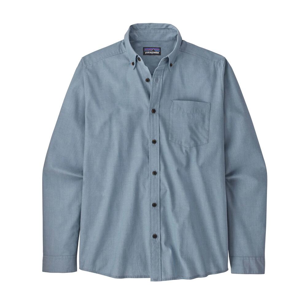 Patagonia Fjord Flannel Shirt Men's Medium Blue 100% Organic Cotton FA20
